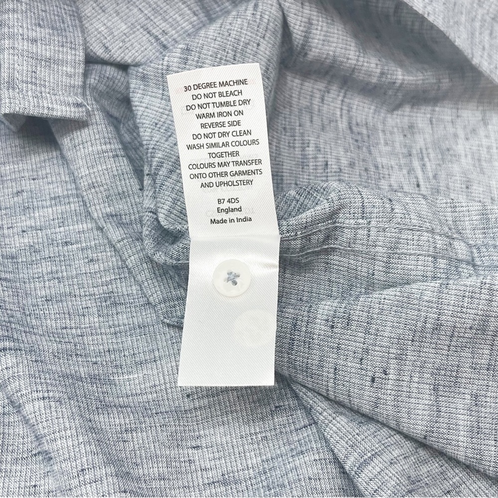 LARSSON & CO SPIRIT OF SCANDINAVIA Men’s Blue Short Sleeve Button Up Shirt M - Picture 10 of 10